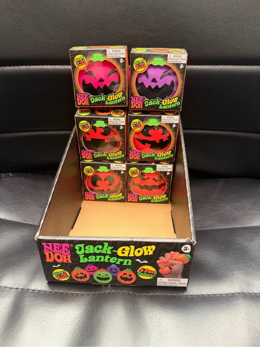 Schylling NeeDoh Jack-Glow Lantern - Halloween Pumpkin Toy - Face Varies Orange
